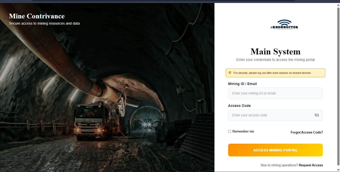 Mining Contrivance System